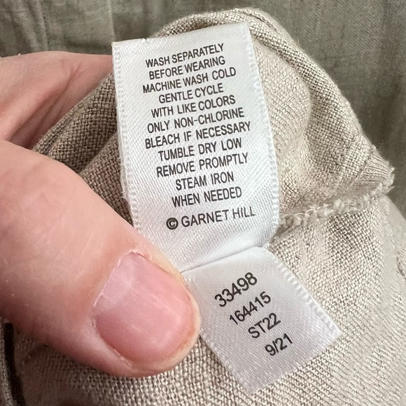 Garnet Hill Classic Linen Shirt Dress - Picture 10 of 10